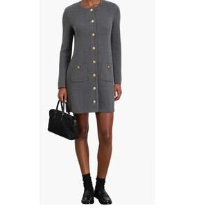 Alex Mill Stella Long Sleeve Cotton & Cashmere Knit Midi Dress